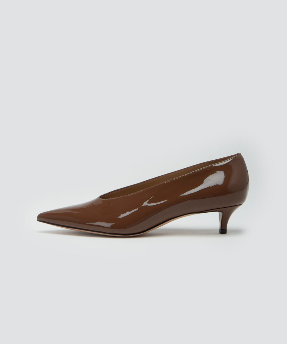 ペリーコ レザー　ヒール　パンプス　ブラウン　35 1/2 22.5 PELLICO | パンプス 3.5cm BROWN - アマンオンラインストア – AMAN