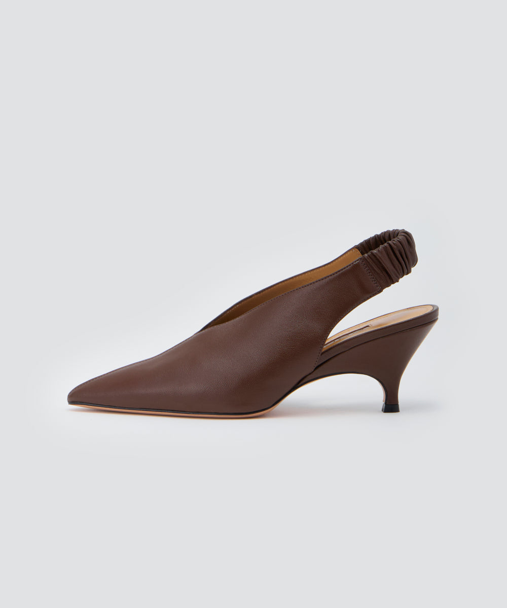 VENUS バックスリング パンプス 6.5cm BROWN