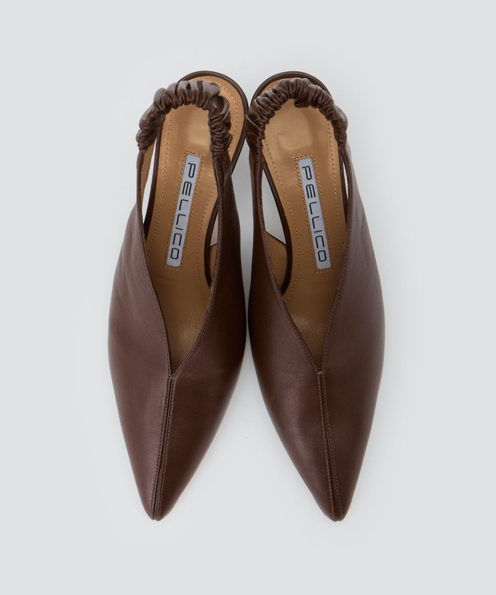 PELLICO | バックスリング パンプス 6.5cm BROWN - アマンオンライン