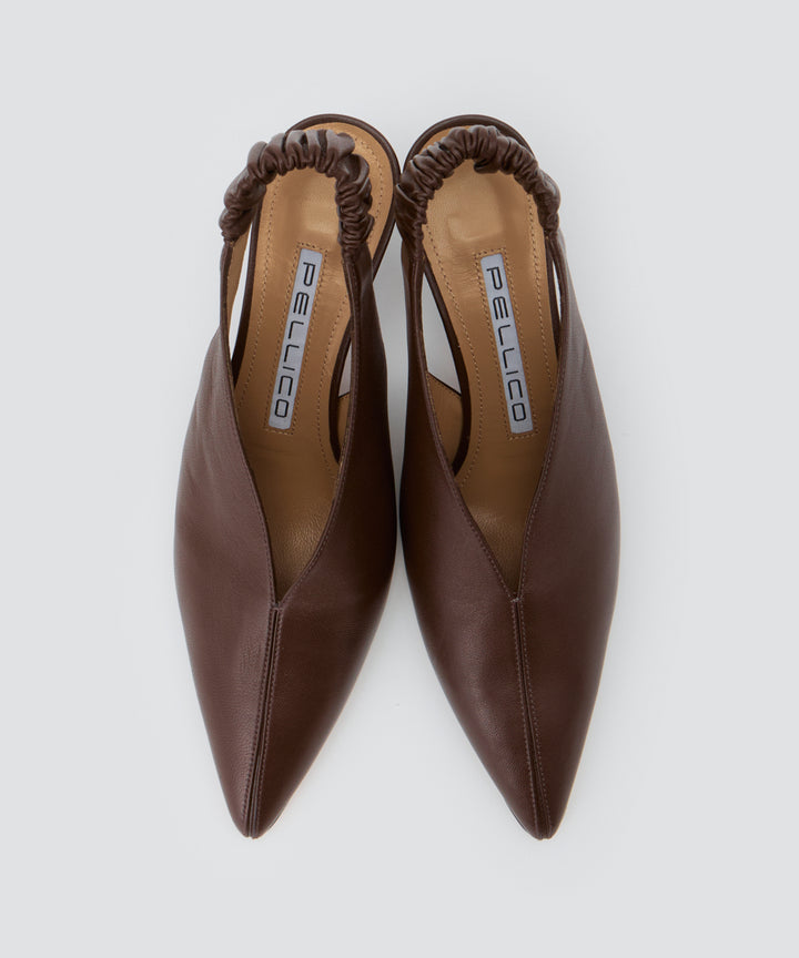 PELLICO | バックスリング パンプス 6.5cm BROWN - アマンオンライン