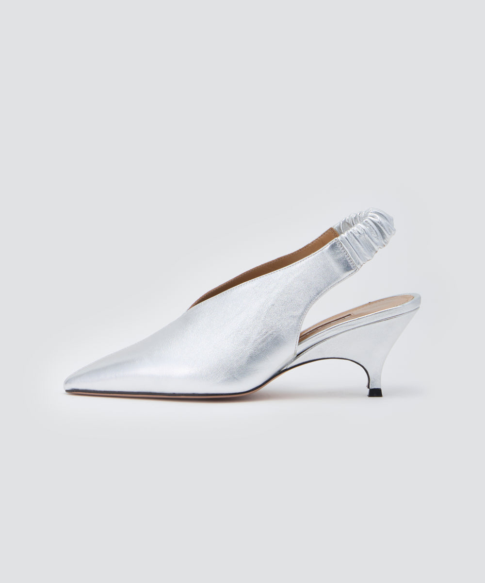 VENUS バックスリング パンプス 6.5cm SILVER