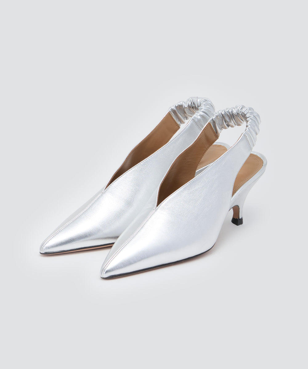 PELLICO | バックスリング パンプス 6.5cm SILVER - アマンオンライン