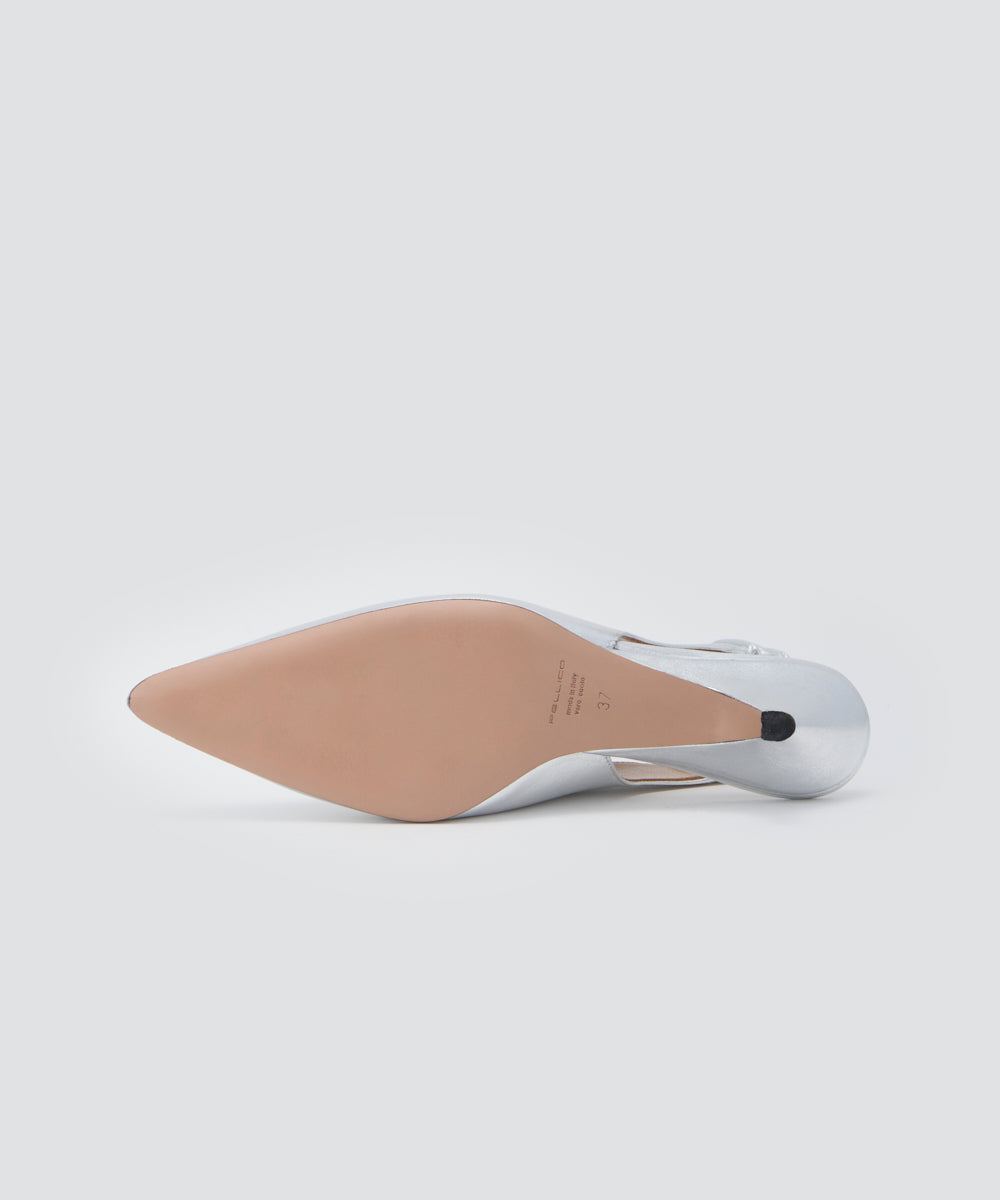 PELLICO | バックスリング パンプス 6.5cm SILVER - アマンオンライン
