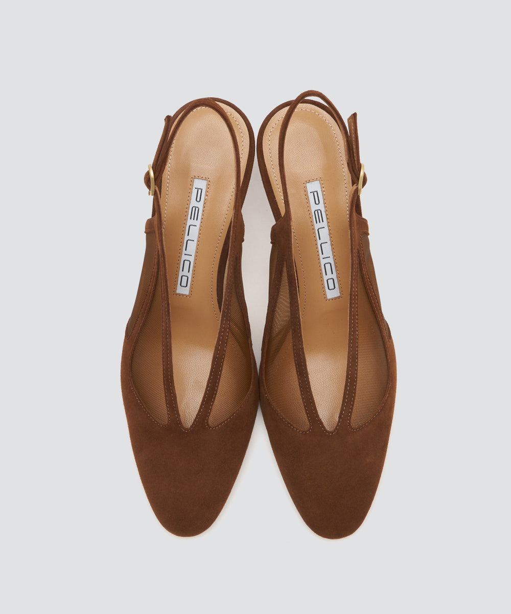 PELLICO | バックスリング パンプス 6.0cm BROWN - アマンオンライン