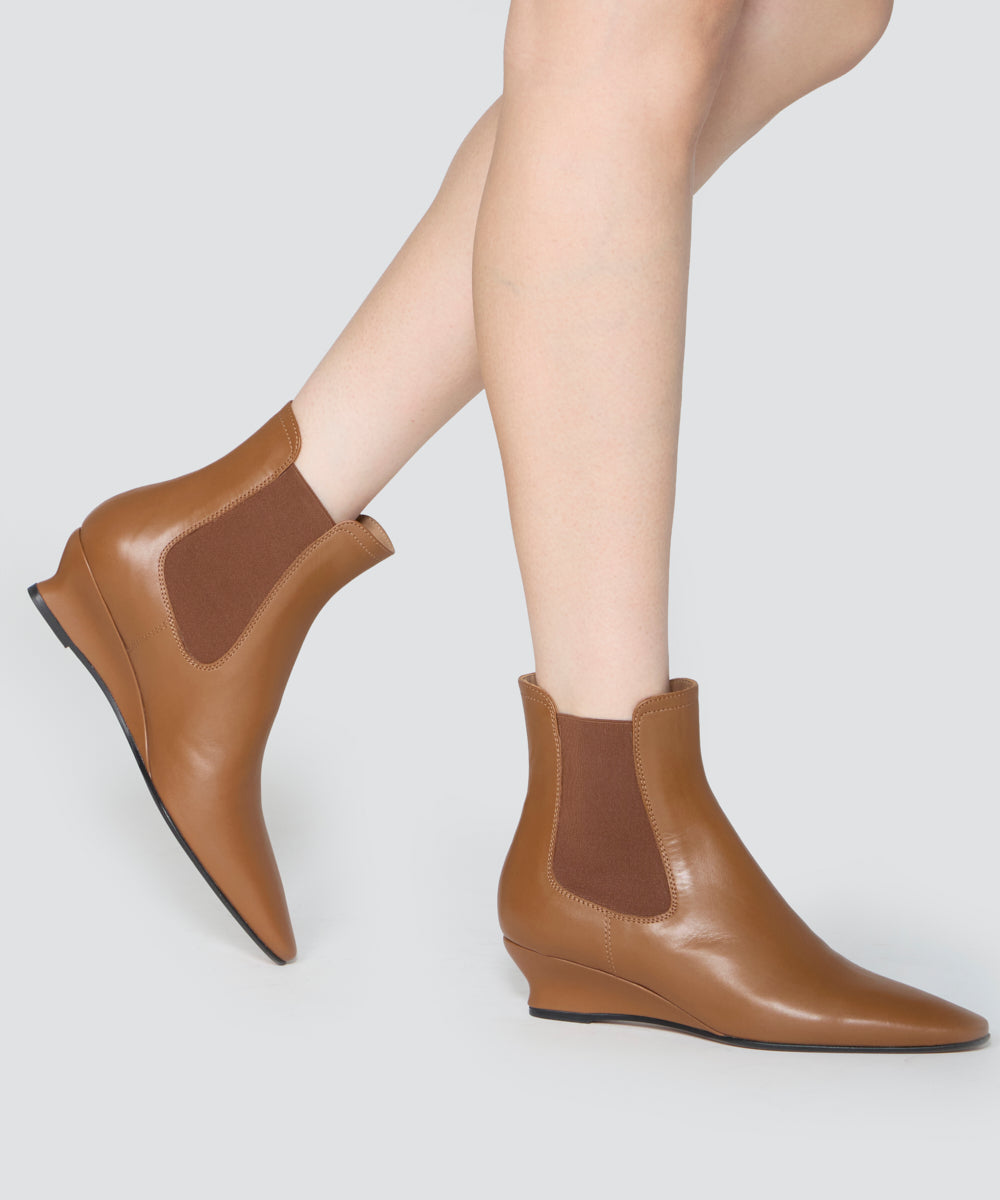 定価7.7万　PELLICO ペリーコ　レッドスエード　ショートブーツ　別注 PELLICO | ウェッジソール ショートブーツ 4.0cm CLAY - アマン