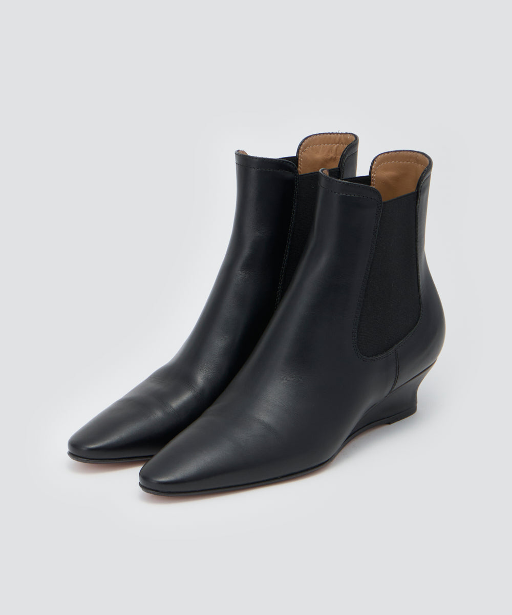 PELLICO | ウェッジソール ショートブーツ 4.0cm BLACK - アマン