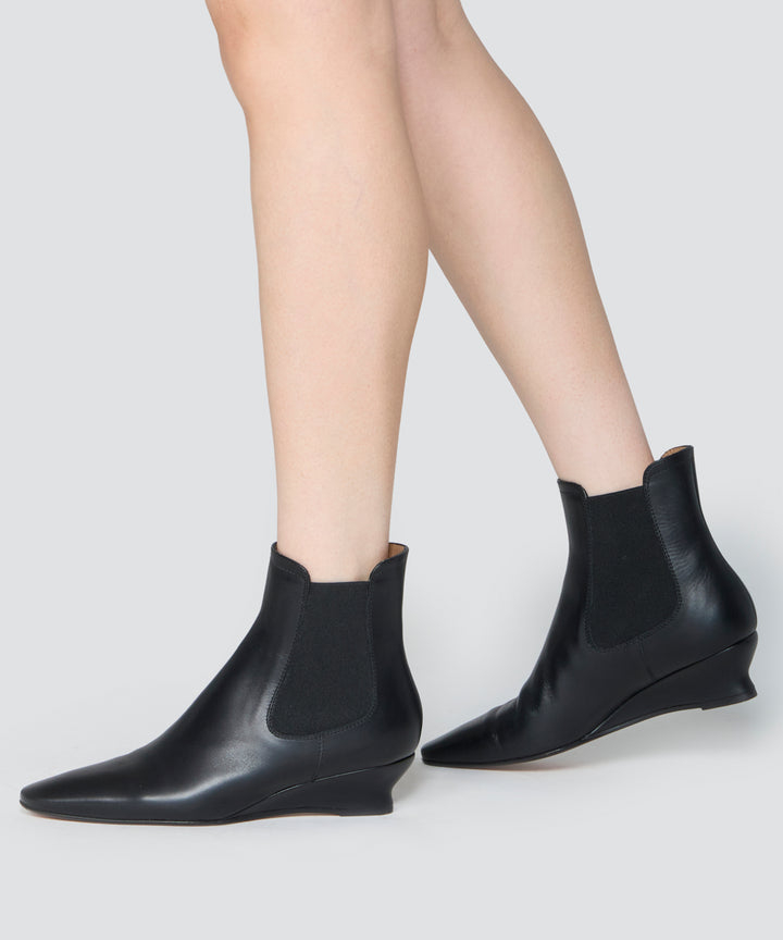 PELLICO | ウェッジソール ショートブーツ 4.0cm BLACK - アマン