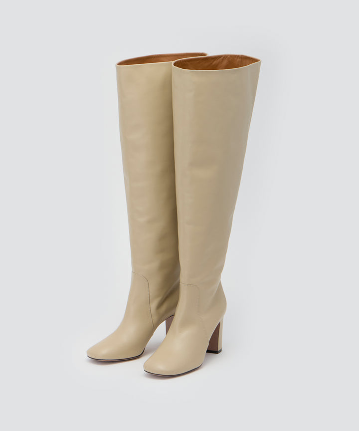 PELLICO | ロングソフトブーツ 8.0cm BEIGE - アマンオンラインストア
