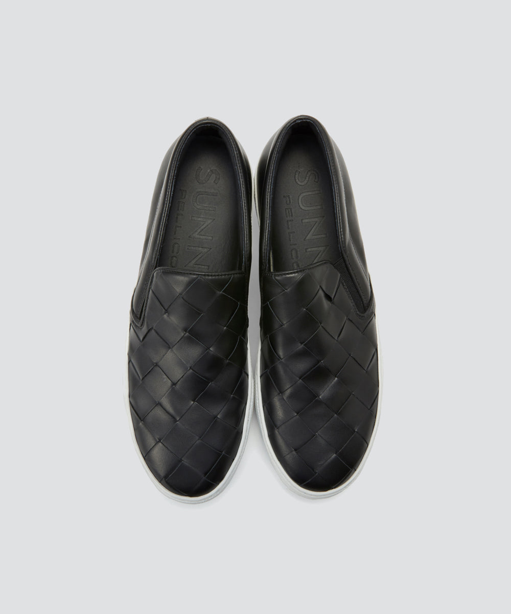 PELLICO SUNNY メンズ イントレチャート スリッポン 3.5cm BLACK 