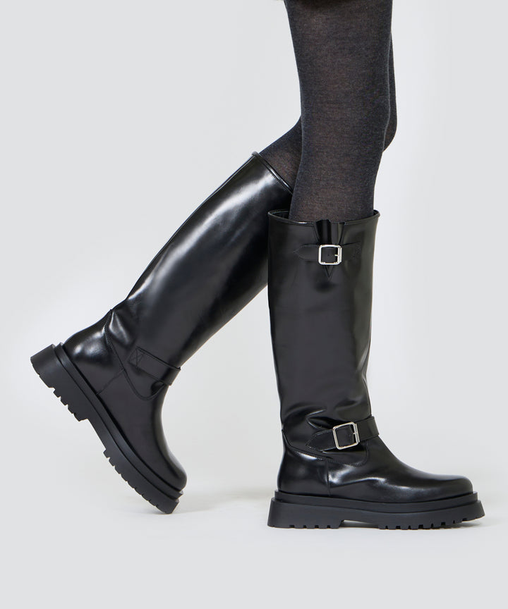 PELLICO SUNNY 撥水 エンジニアロングブーツ 4.5cm BLACK ブーツ PELLICO SUNNY 撥水 エンジニアロングブーツ 4.5cm BLACK ブーツ