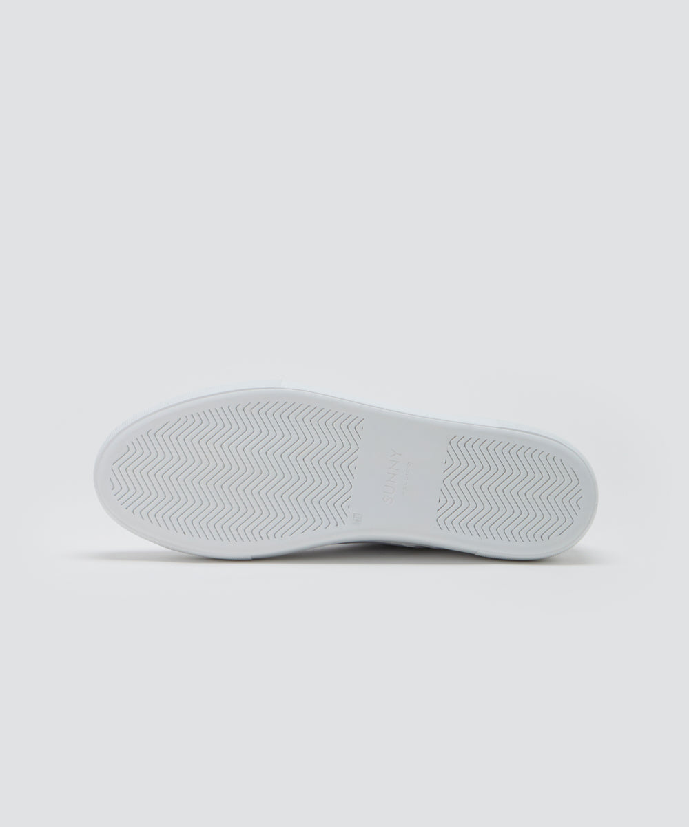 GIOIA メンズ スムース ハイカットスニーカー 3.5cm WHITE