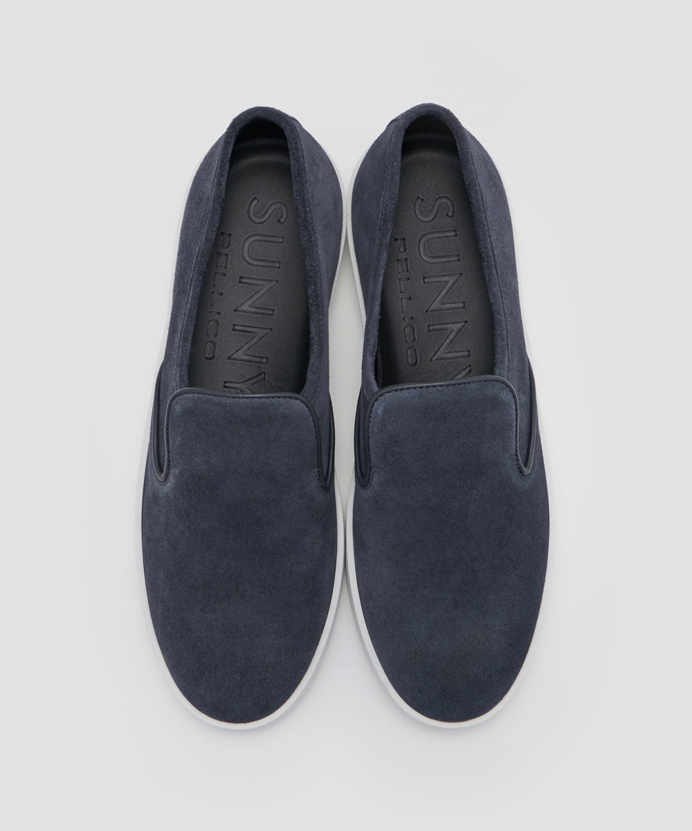 PELLICO SUNNY メンズ スウェード スリッポン 4.0cm NAVY BLUE 