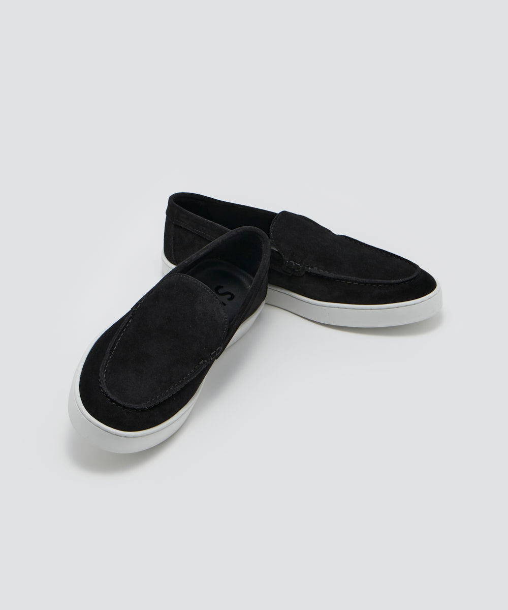 PELLICO SUNNY | メンズ スウェード スリッポン 2.5cm BLACK - アマン