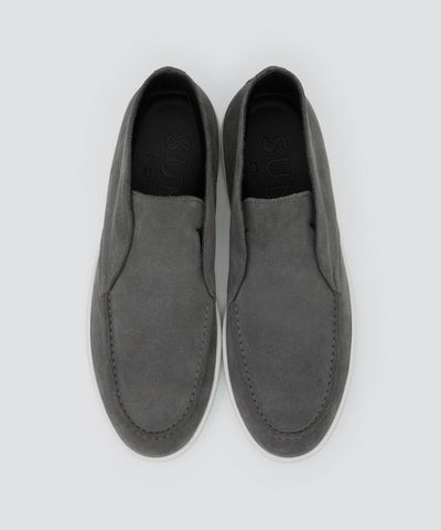 BARTEX メンズ スウェード チャッカ スニーカー 2.5cm GRAY