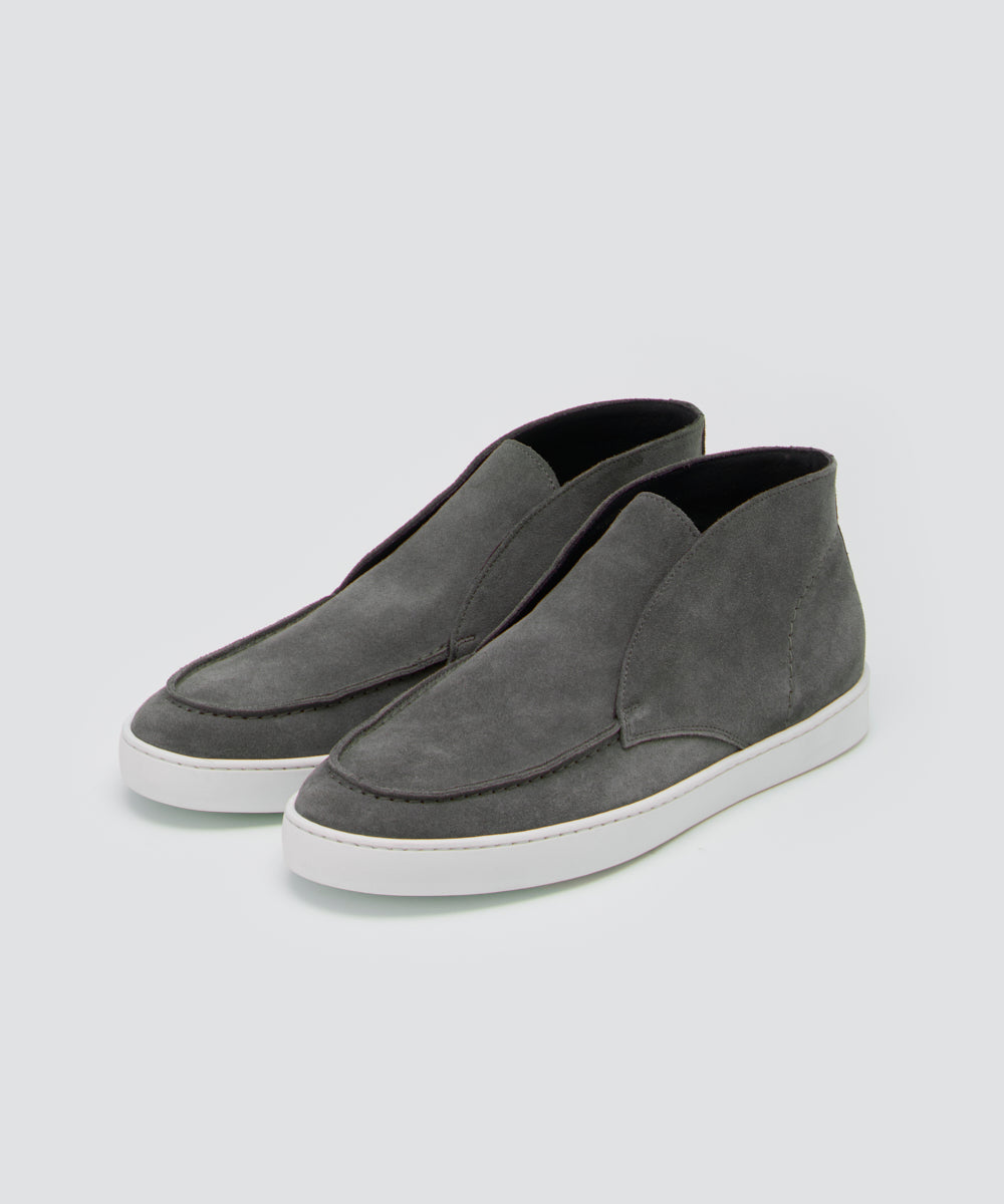 BARTEX メンズ スウェード チャッカ スニーカー 2.5cm GRAY