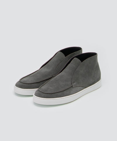 BARTEX メンズ スウェード チャッカ スニーカー 2.5cm GRAY