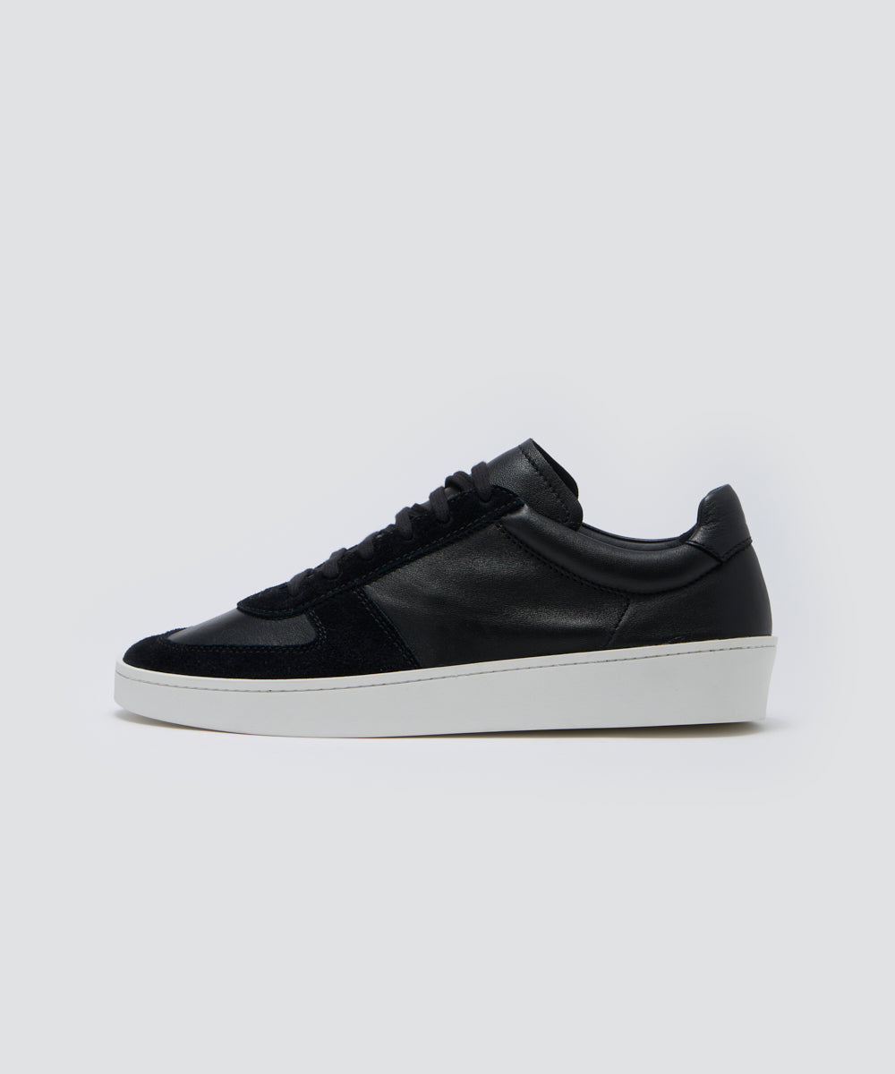 TRAVIS メンズ レースアップ スニーカー 4.0cm BLACK