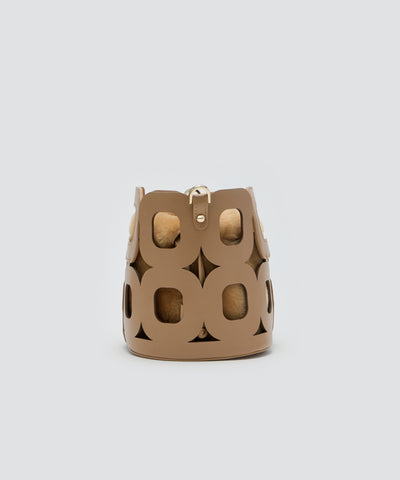 ANELLI HANDLES MINI WITH FUR バッグ CAPPUCCINO