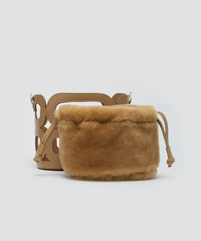 ANELLI HANDLES MINI WITH FUR バッグ CAPPUCCINO