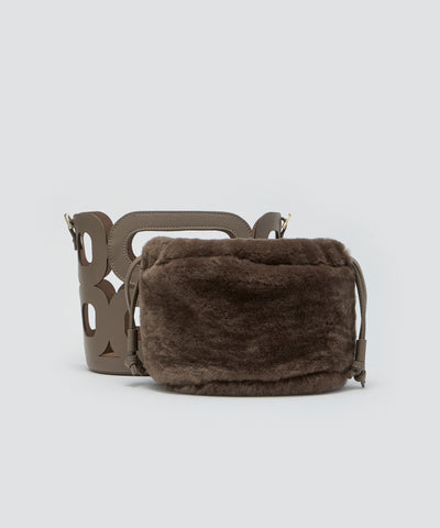 ANELLI HANDLES MINI WITH FUR バッグ EARTH