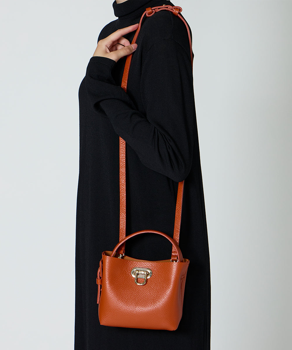 ANELLI TURNLOCK MINI バッグ DARK ORANGE