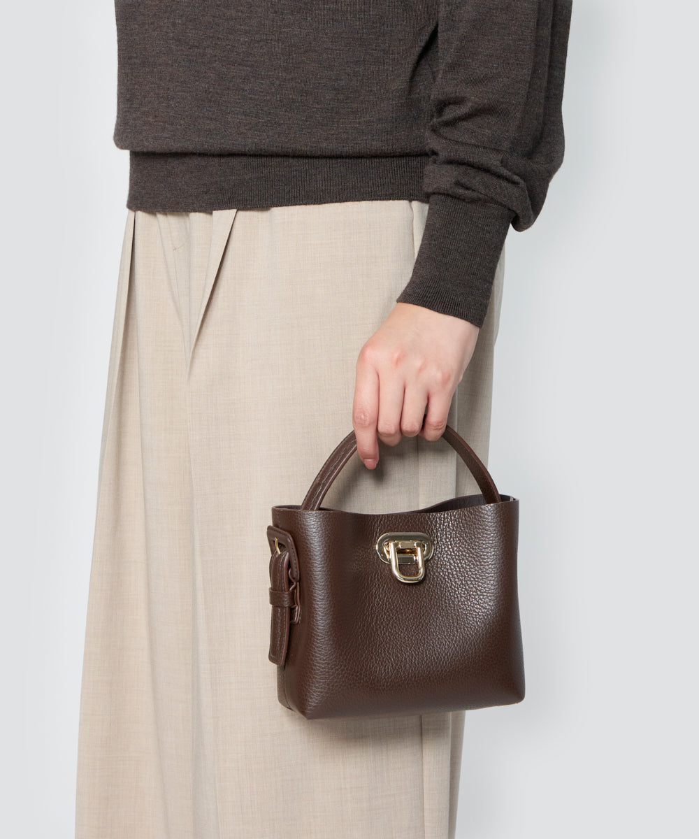 PELLICO BAG | ANELLI TURNLOCK MINI バッグ BROWN - アマンオンライン