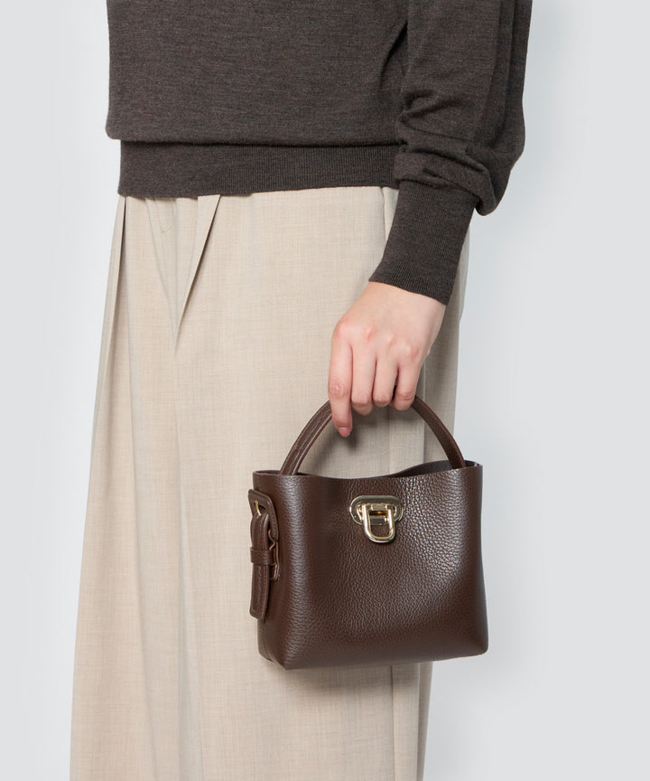 PELLICO BAG | ANELLI TURNLOCK MINI バッグ BROWN - アマンオンライン