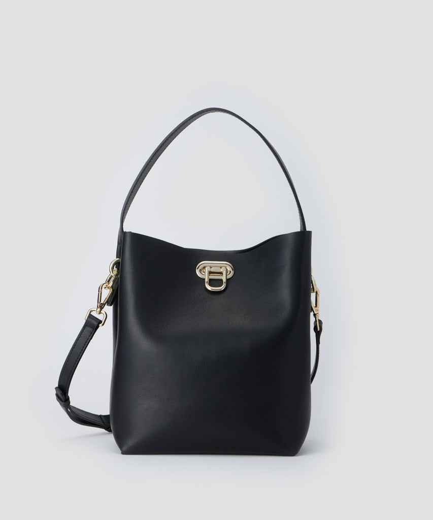 直営店限定 現行PELLICO アネッリ ターン ロック グランデ バッグ PELLICO BAG | ANELLI TURN LOCK GRANDE バッグ BLACK - アマン