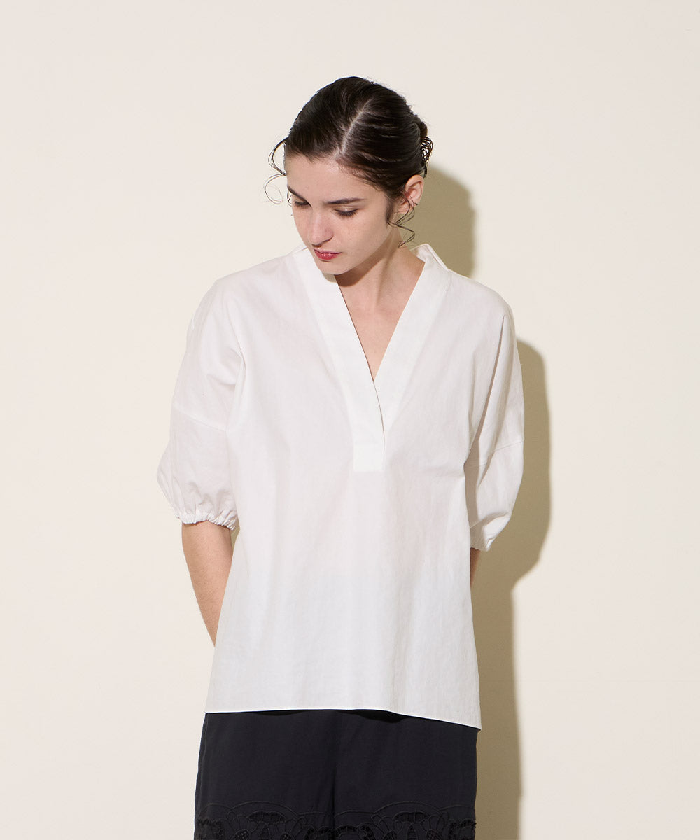 Gather Sleeve Skipper スキッパー シャツ