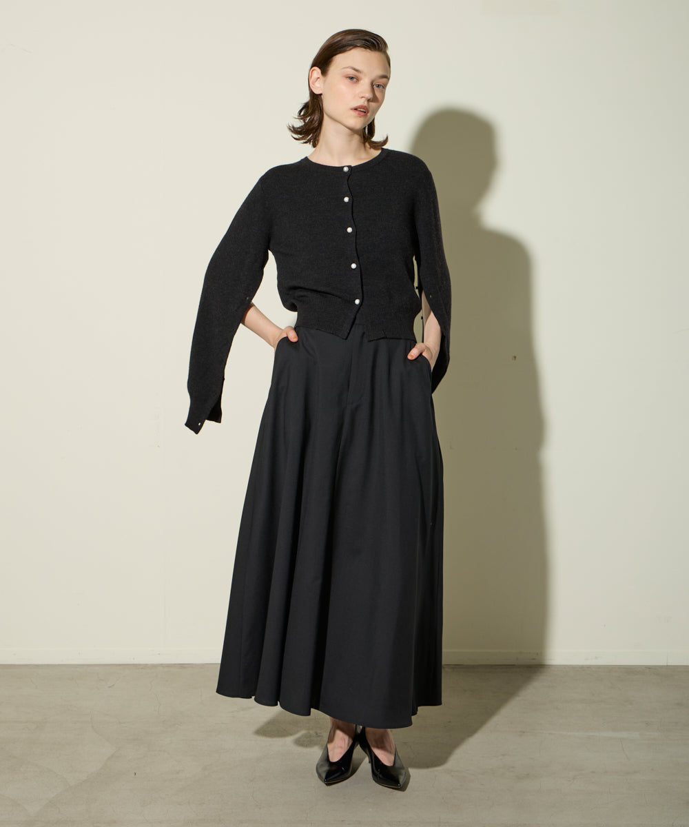 WASHABLE KNIT CARDIGAN WITH PEARL BOTTONS ニットカーディガン