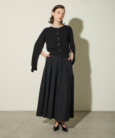 WASHABLE KNIT CARDIGAN WITH PEARL BOTTONS ニットカーディガン