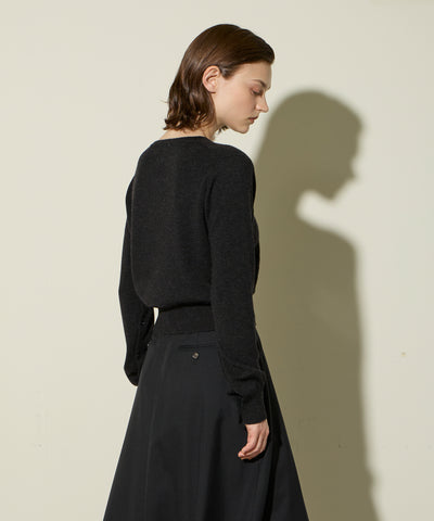 WASHABLE KNIT CARDIGAN WITH PEARL BOTTONS ニットカーディガン
