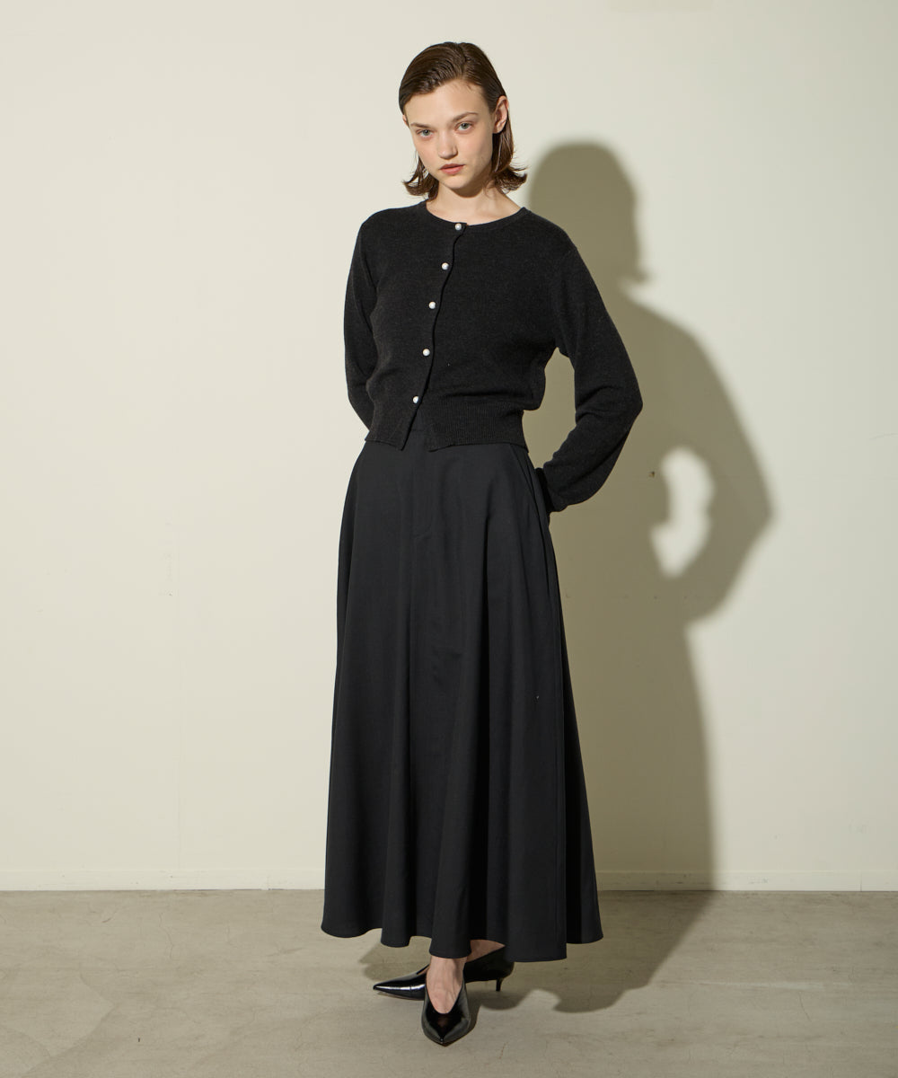 WASHABLE KNIT CARDIGAN WITH PEARL BOTTONS ニットカーディガン