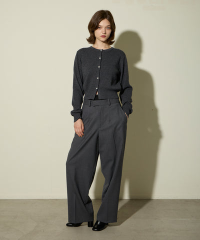 WASHABLE KNIT CARDIGAN WITH PEARL BOTTONS ニットカーディガン