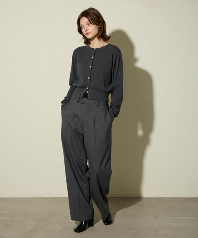 WASHABLE KNIT CARDIGAN WITH PEARL BOTTONS ニットカーディガン