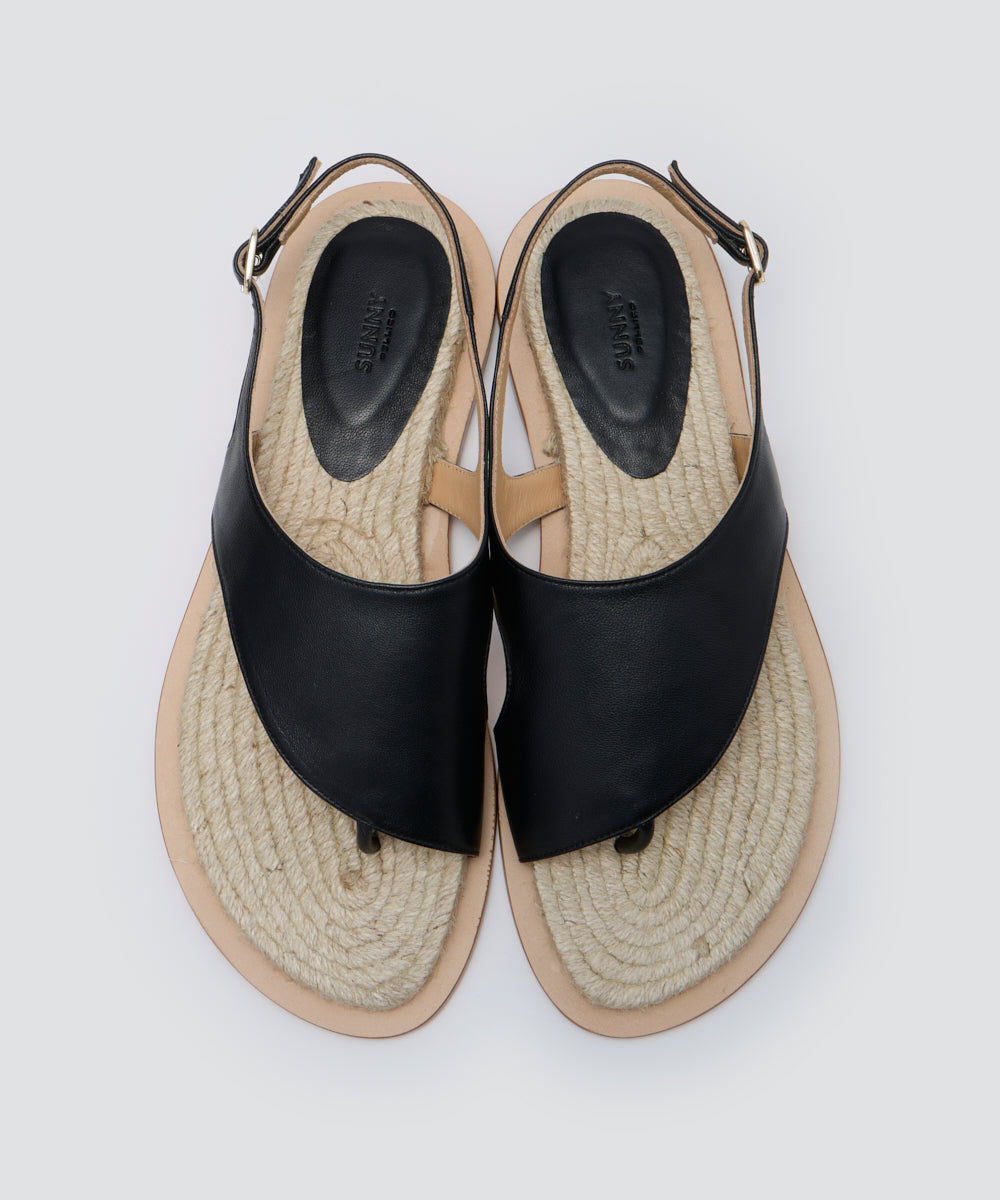 DENIA トングサンダル 1.0cm BLACK