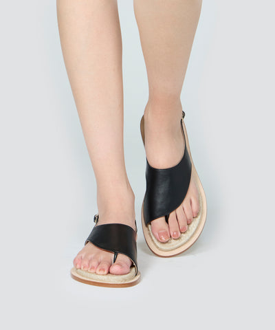DENIA トングサンダル 1.0cm BLACK