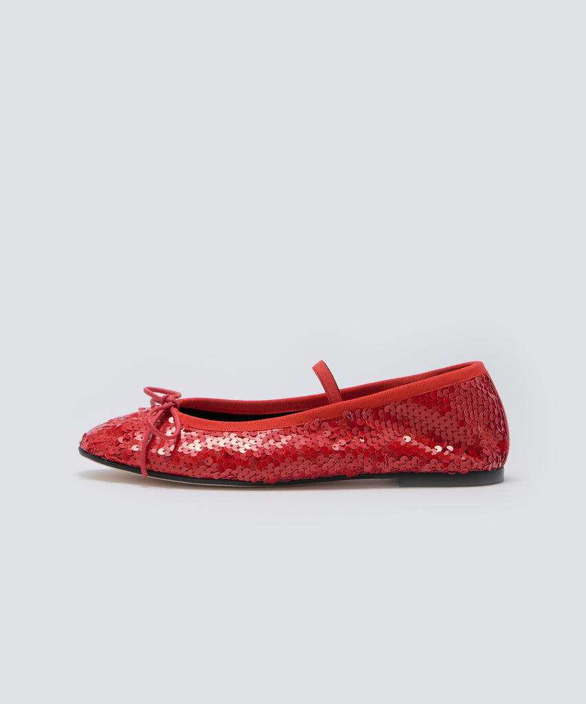 完売品【PELLICO SUNNY】スパンコールバレエシューズ PELLICO SUNNY | スパンコール バレエシューズ 1.0cm RED