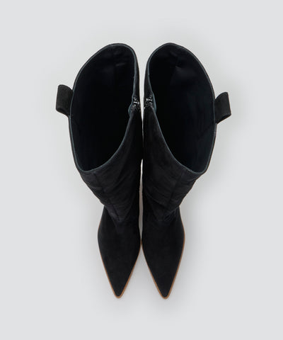 SEVILLA スウェード ロングブーツ 5.5cm BLACK