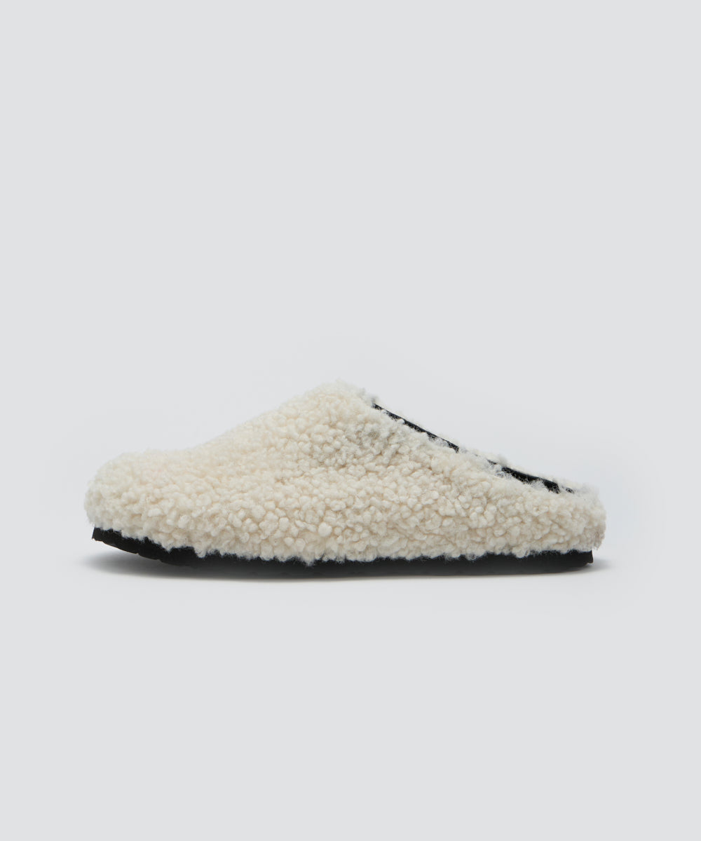 BILBAO ファー クロッグ 1.0cm WHITE