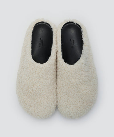 BILBAO ファー クロッグ 1.0cm WHITE