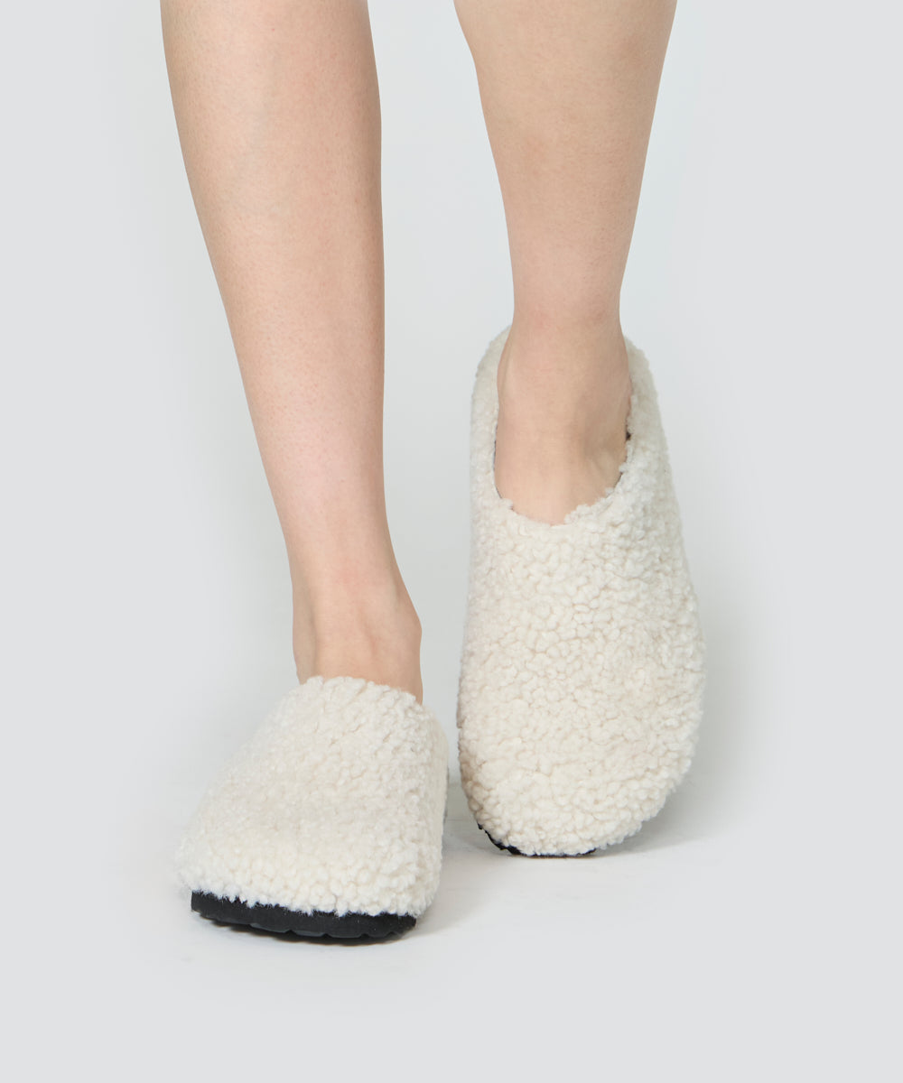 BILBAO ファー クロッグ 1.0cm WHITE