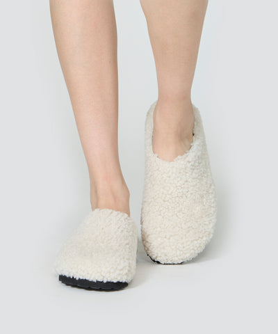 BILBAO ファー クロッグ 1.0cm WHITE