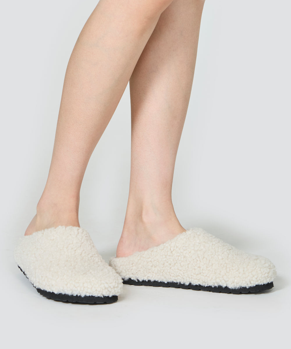 BILBAO ファー クロッグ 1.0cm WHITE