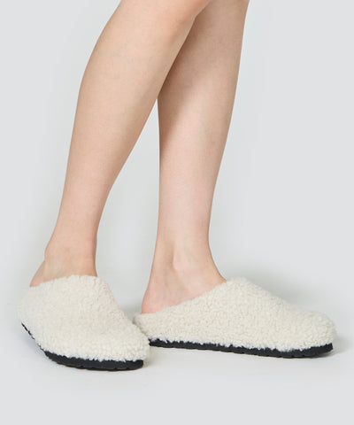 BILBAO ファー クロッグ 1.0cm WHITE