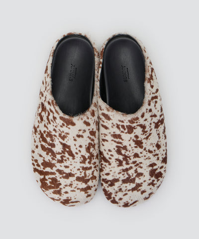 BILBAO アニマル クロッグ 1.0cm WHITE BROWN