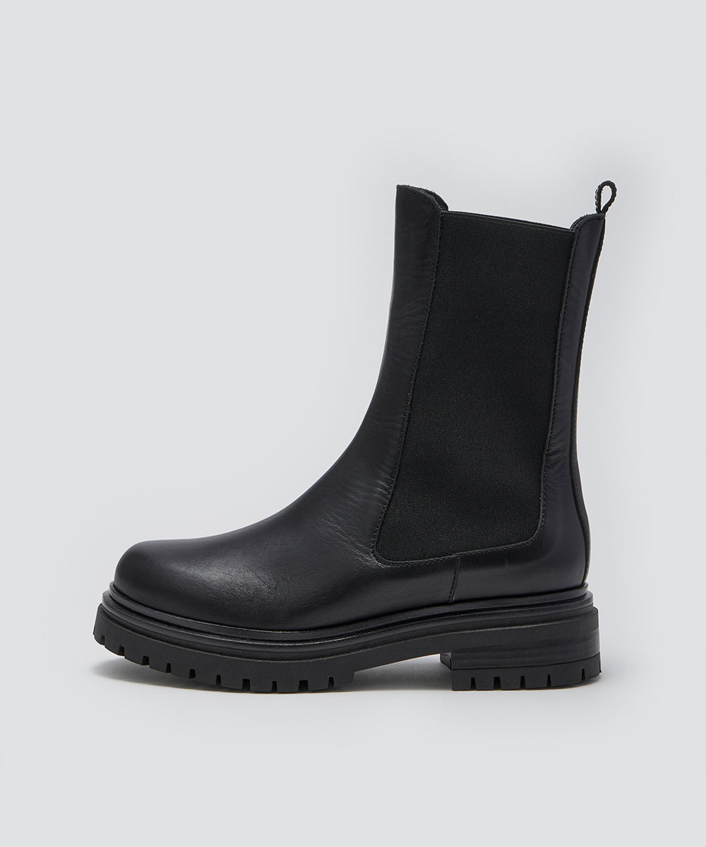 BURGOS サイドゴア ブーツ 4.0cm BLACK
