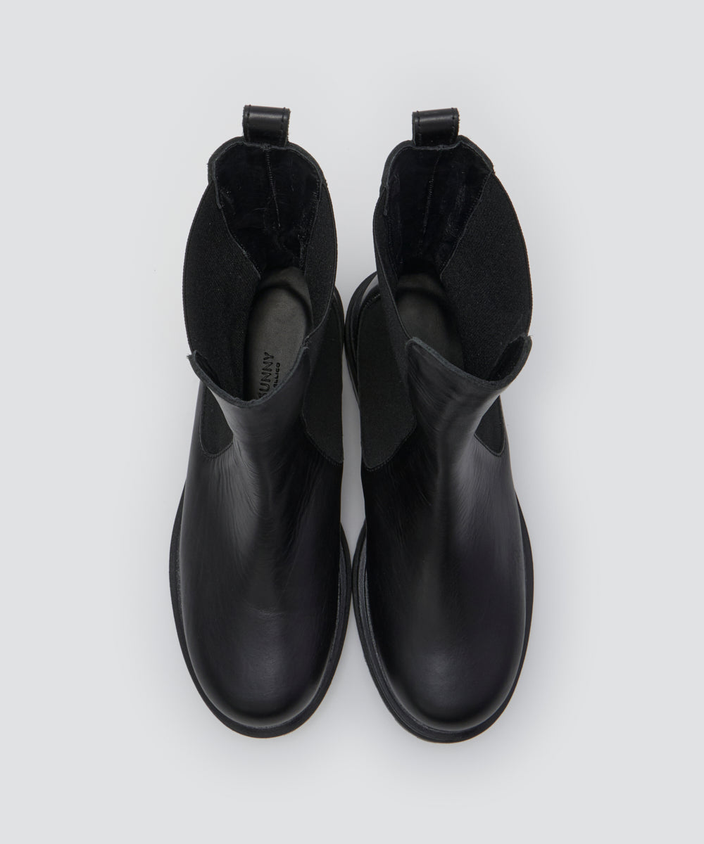 BURGOS サイドゴア ブーツ 4.0cm BLACK