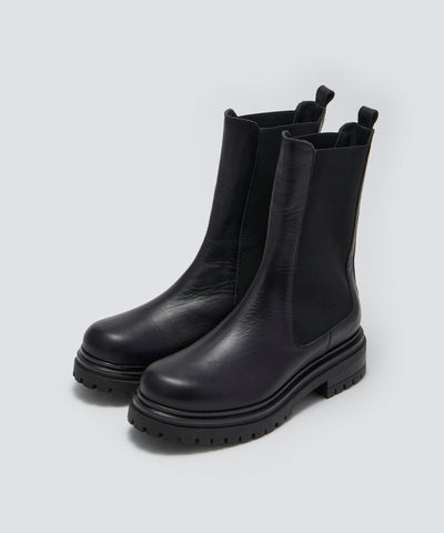BURGOS サイドゴア ブーツ 4.0cm BLACK