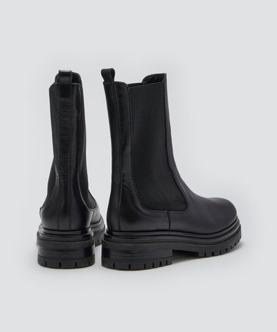 BURGOS サイドゴア ブーツ 4.0cm BLACK